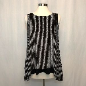 Patrizia Luca Striped 2fer Sleeveless Tunic